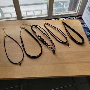 NWOT LOT of Five Adjustable Choker Necklaces